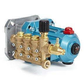3SPX30G1I Cat Pressure Washer Triplex Positive Displacement Plunger Pump 3 GPM 3000 PSI , Fits a Standard 1 - inch Crankshaft , Mounts to a Standard SAE J609 Gas Engine Flange , Brass Block . - Hydrocomponents & Technologies Inc.