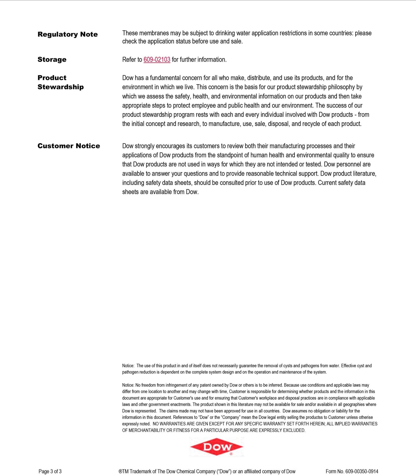 BW30 - 2540 FilmTec™ DOW / DuPont 225 PSI 1000 GPD 2.5 x 40 membranes - Hydrocomponents & Technologies Inc.