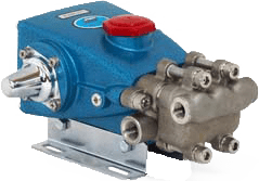 240 Cat Triplex Positive Displacement Plunger Pump 3.6 GPM 1200 PSI 3 - Frame , Direct Drive , Forged Brass , Buna - N (NBR) Seals & O - rings , Right - Hand Shaft - Hydrocomponents & Technologies Inc.