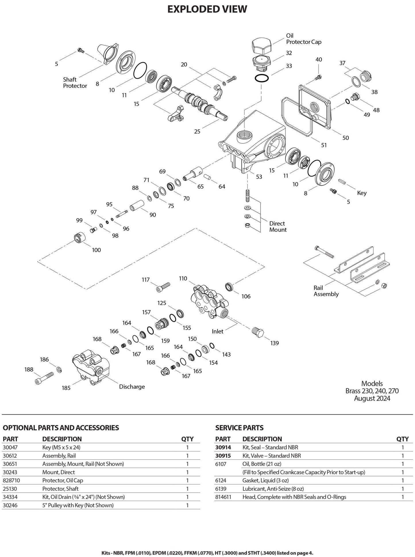 230 Cat Pump 2.3 gpm / 8.7 lpm 1500 PSI 1/2" NPT(F) Inlet Port Size 3/8" NPT(F) Discharge Port Size 1725 RPM Belt, Clutch, Flexible Coupling and Bellhousing Drive Type(s) Brass - Hydrocomponents & Technologies Inc.
