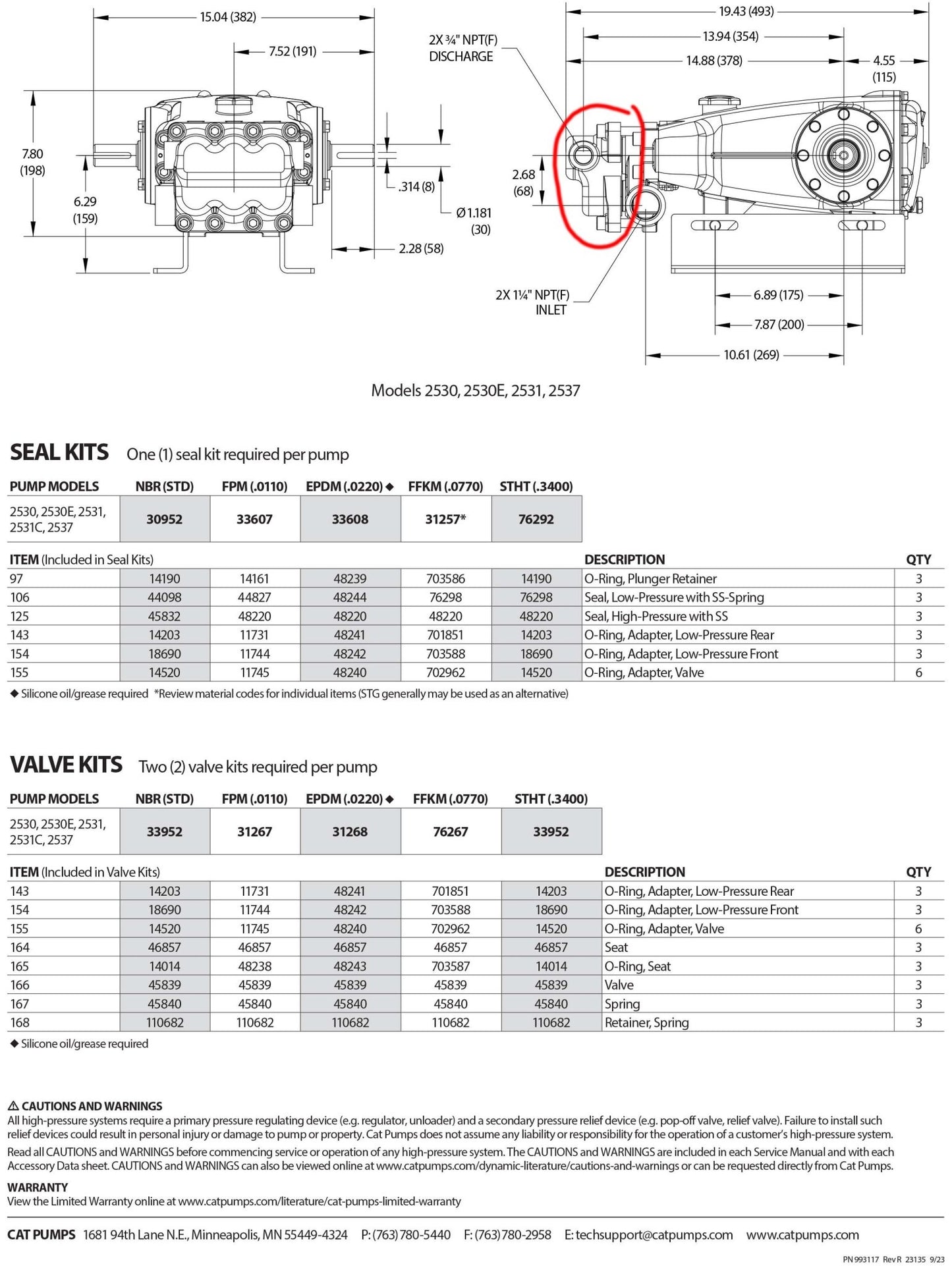 45836 - 2537 Manifold Discharge NAB (Nickel Aluminum Bronze) CAT Pumps - Hydrocomponents & Technologies Inc.