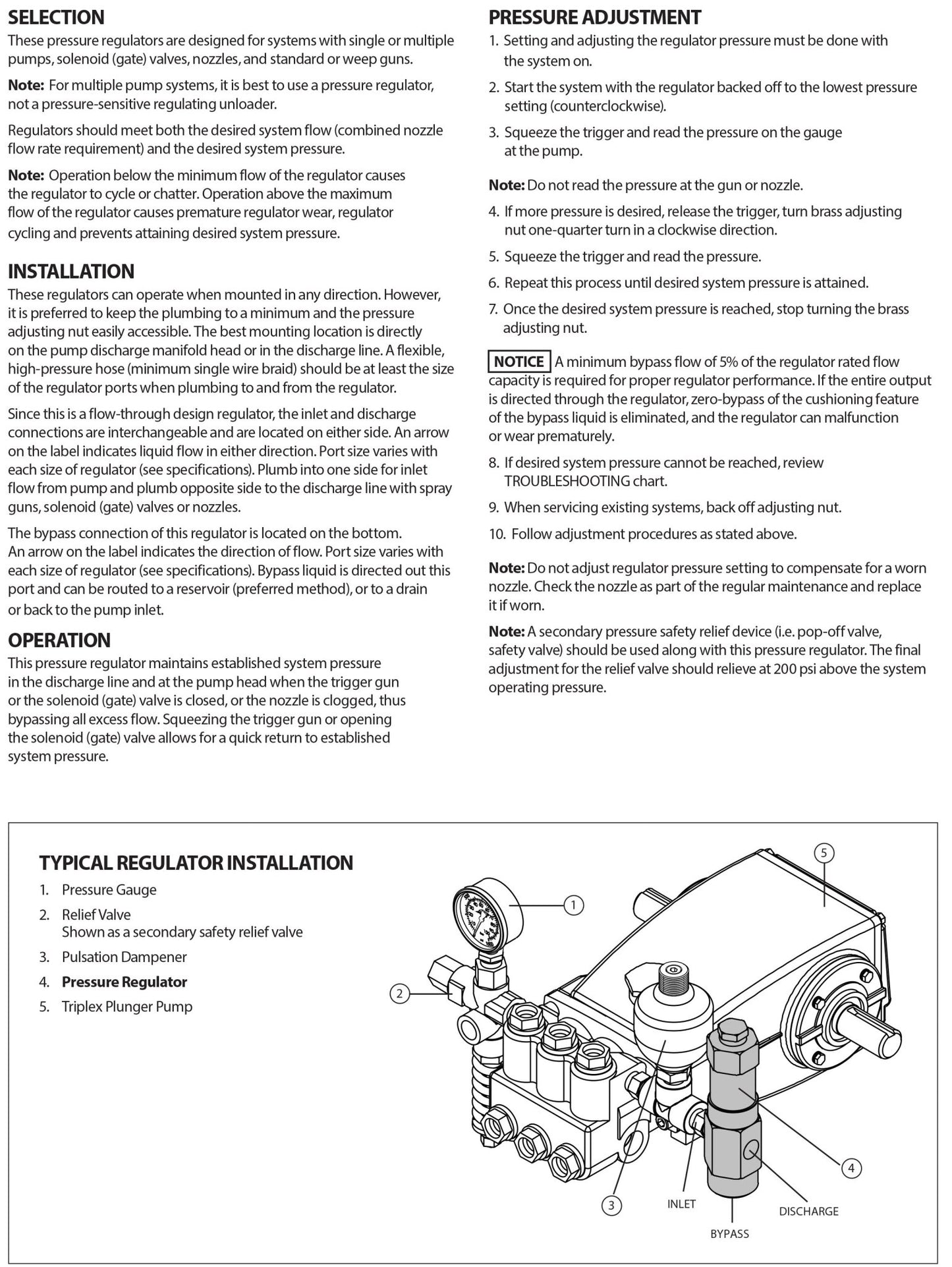 7022.200 CAT Pumps Pressure Regulator Chrome - Plated Stainless Steel Standard NBR (Buna - N) Seals & O - rings 25 GPM 2000 PSI - Hydrocomponents & Technologies Inc.