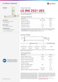LG BW 2521 UES 100 PSI 345 GPD 2.5 x 21 inch Ultra Low Energy / Extra Low Pressure Membranes LG Chem Water Solutions