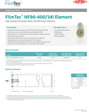 NF90-400/34i FilmTec™ DOW / DuPont Nanofiltration 10,000 GPD at 70 PSI 8 x 40 inch Membranes