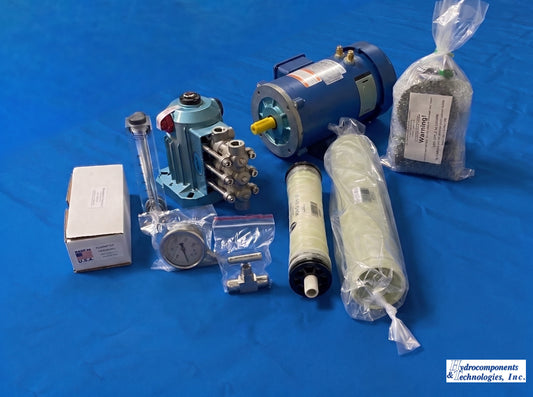 PV-2514SW Watermaker Kit 150 GPD - Membrane, Housing, Pump, Motor, Regulator Valve, Pressure Gauge & Flow Meter