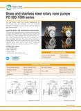 PA 500 Fluid-o-Tech 165 GPH 2.75 GPM No Bypass High Volume Brass Rotary Vane Pump PA0500AN0NN4700