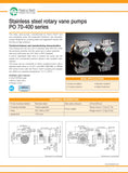 PA 411 Fluid-o-Tech 140 GPH 2.33 GPM Standard Bypass Stainless Steel Rotary Vane Pump PA0401BHCNN0000
