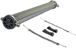 4 x 80 inch 250 PSI 304 Stainless Steel 2 Membrane Long Pressure Vessel Housing ( PV - 4080 - OS ) [Q] - Hydrocomponents & Technologies Inc.